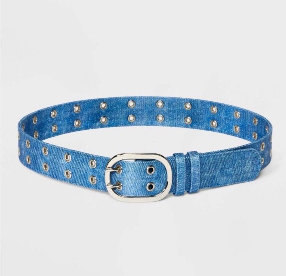 Wild Fable Denim Grommet Belt Blue Women’s XS NWT